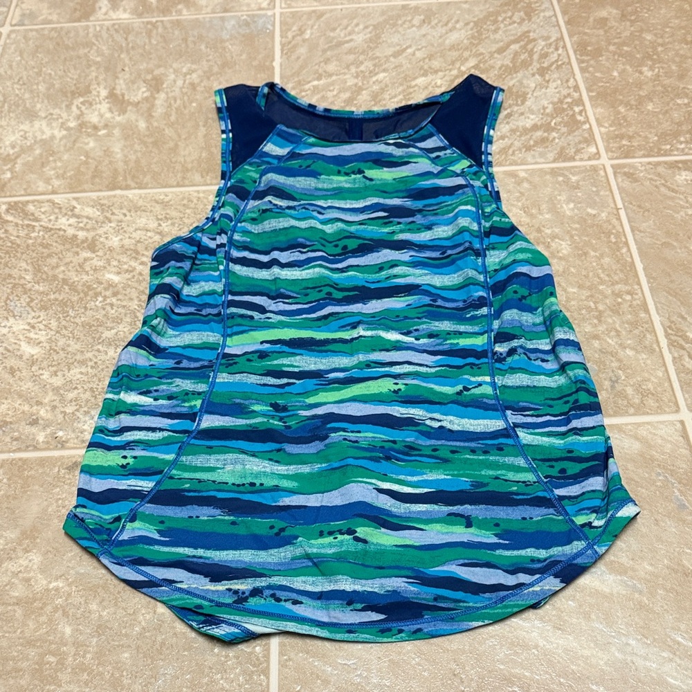 lululemon athletica Blue and Green Tank Top